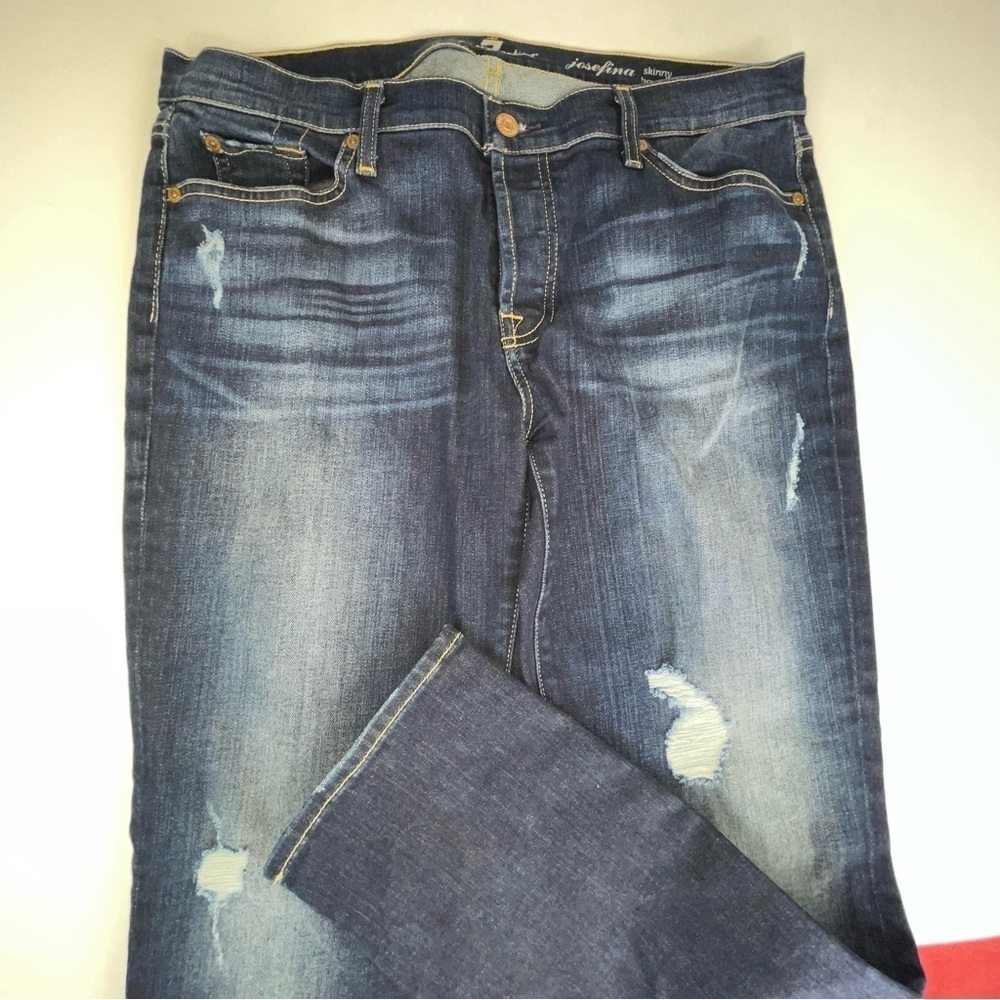 7 for all Mankind Josefina Skinny Boyfriend Jeans NWOT - Picture 5 of 16
